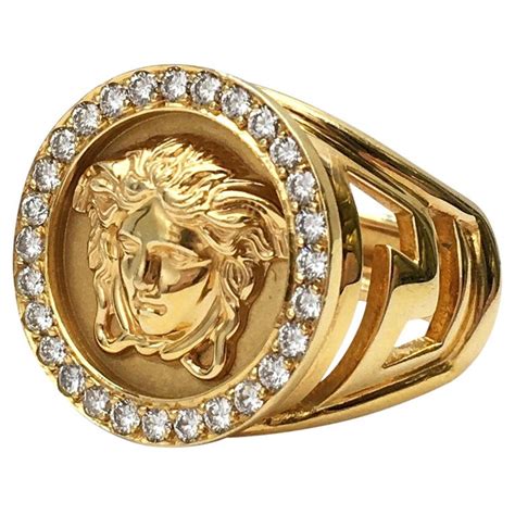 versace 14k gold ring|versace medusa ring meaning.